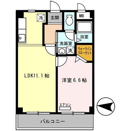 ヌカタヒルズ（102） 間取り図画像
