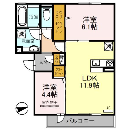 コウ　ラニカイ　エヴァ（206） 間取り図画像