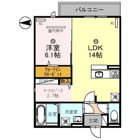 スペチアーレ巽中　A棟（201） 間取り図画像