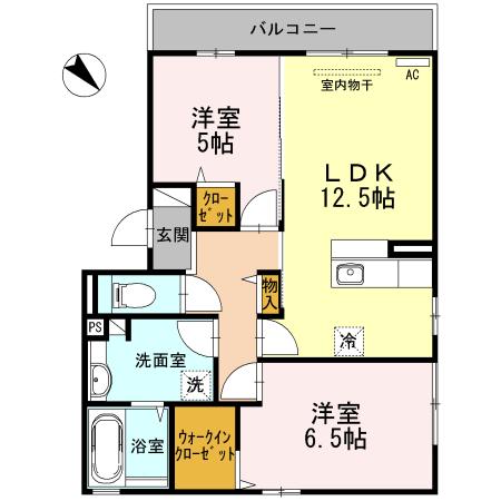 コージィコートWEST（301） 間取り図画像