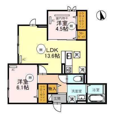 D-ROOM墨江（101） 間取り図画像