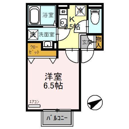 パセオ御堂町（201） 間取り図画像