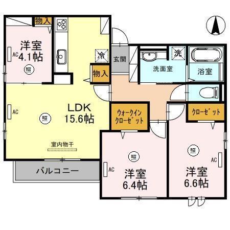 Clashist清水丘　East（201） 間取り図画像