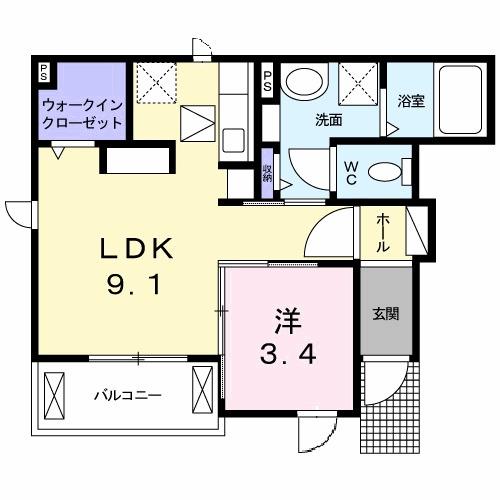 セレスコート花園（101） 間取り図画像