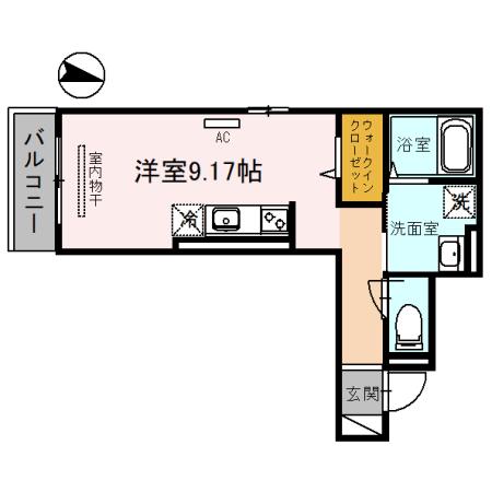 スカイコート鶴橋（203） 間取り図画像