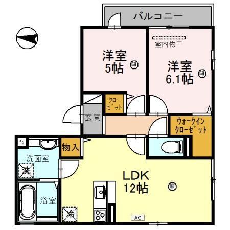 サニーコート横沼（101） 間取り図画像