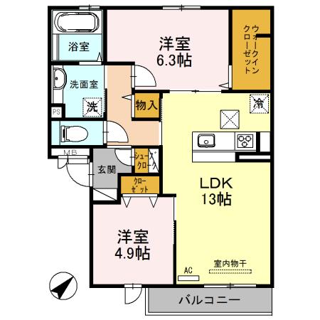 アークヨサミ（102） 間取り図画像