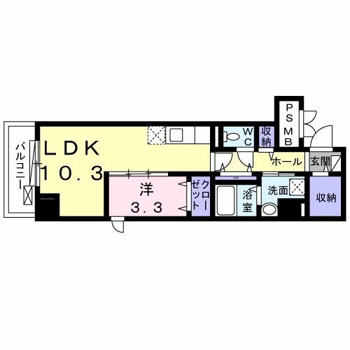 クレイン・レジデンス（401） 間取り図画像