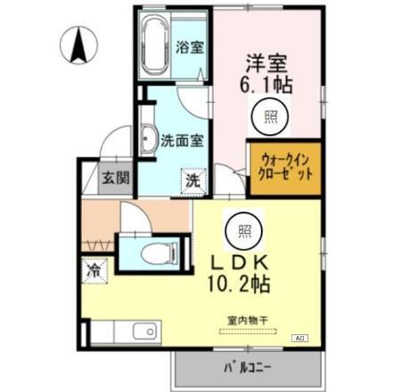 ディアコートＮ（201） 間取り図画像