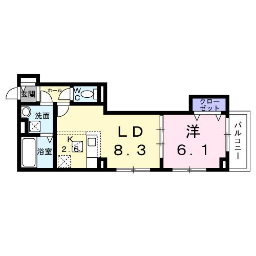 エスポワール立葉（105） 間取り図画像