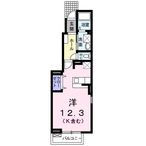ポンテリブロＫ・Ⅱ（101） 間取り図画像
