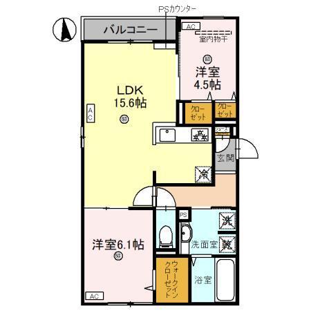 ウエストアロウ林寺（303） 間取り図画像