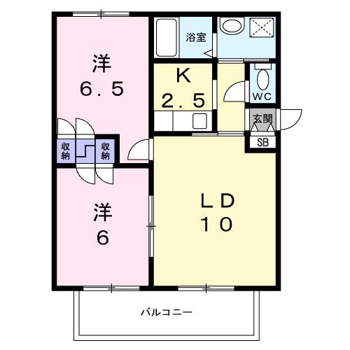 ベルスマート八雲（201） 間取り図画像