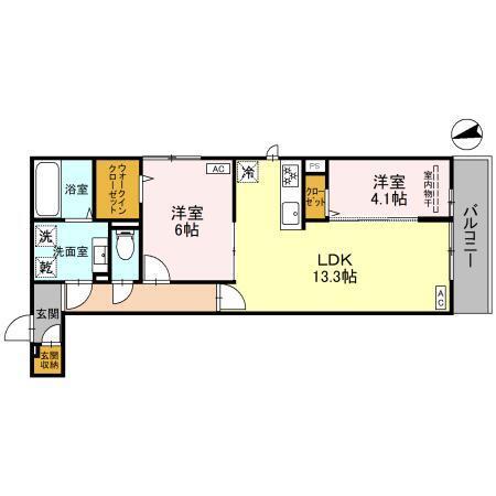 D-ROOM平野本町（101） 間取り図画像