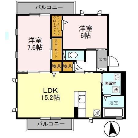 ６月のパール（202） 間取り図画像
