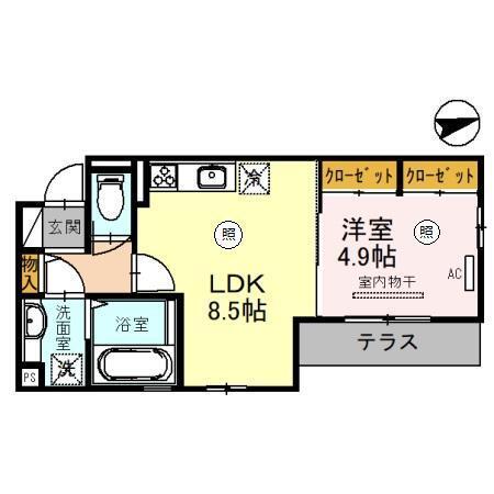 ラムココ真田山（105） 間取り図画像