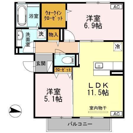 ヴィラ ウィスタリア（202） 間取り図画像