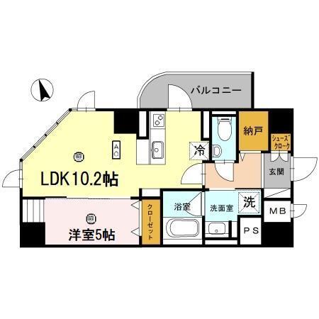 プレミアム菱屋西（201） 間取り図画像