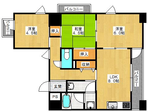  間取り図写真