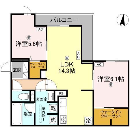 スペチアーレ背戸口（301） 間取り図画像