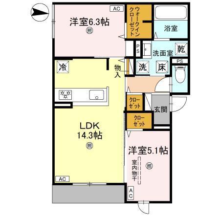 D-residence墨江（101） 間取り図画像