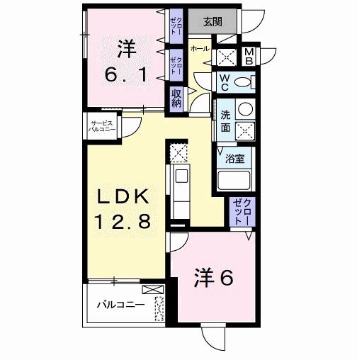 アルカディアⅡ（405） 間取り図画像