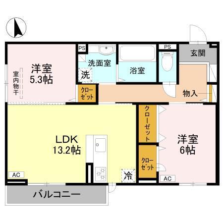 エクシードⅡ（203） 間取り図画像