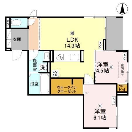 ウエスタンハイツ19（101） 間取り図画像