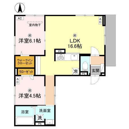 ウエスタンハイツ19（106） 間取り図画像