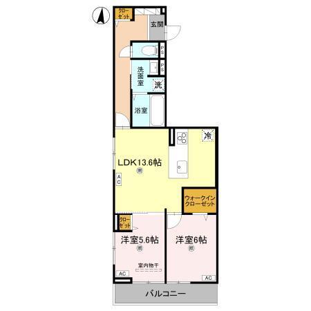 D-ROOM中小阪（302） 間取り図画像