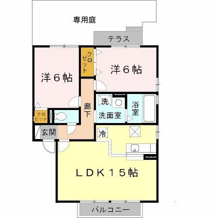 リビングタウン加美北　C棟（C107） 間取り図画像