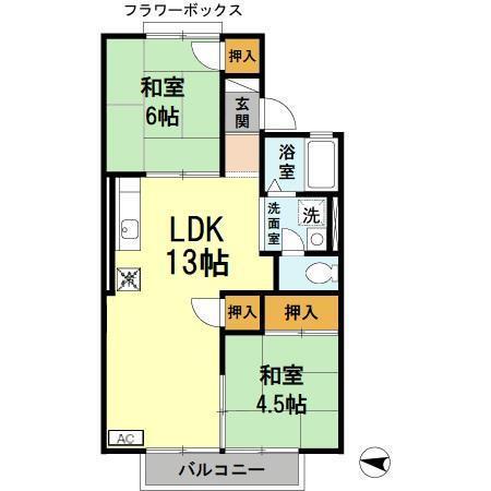 K.エステートビューラー　B棟（202） 間取り図画像