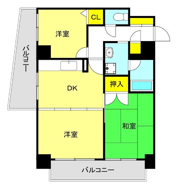 第一玉造マンション（501） 間取り図画像