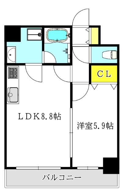 S-FORT福島La Luna 間取り図画像