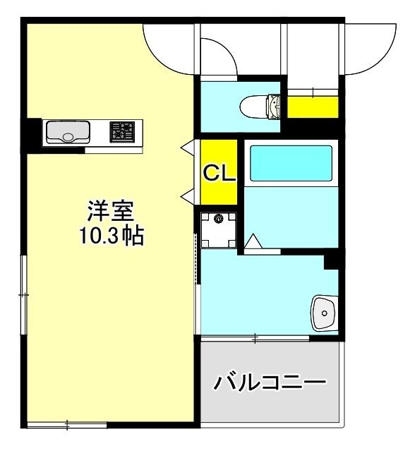 大阪市東成区大今里アパート 間取り図画像