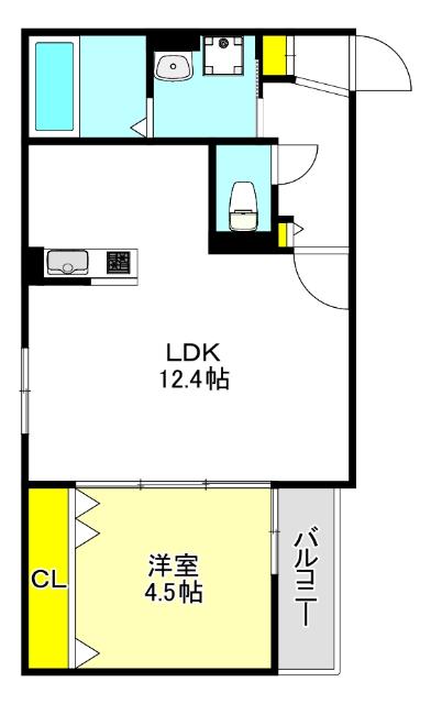 大阪市東成区大今里アパート 間取り図画像