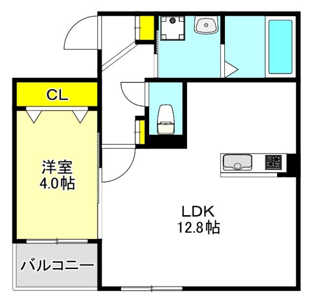 大阪市東成区大今里アパート 間取り図画像