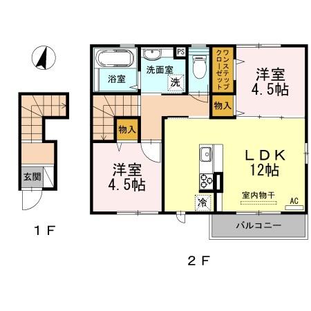 ノールヴィラージュ　アン（202） 間取り図画像