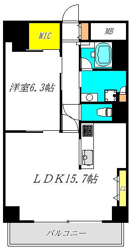 グランルージュ谷町六丁目 間取り図画像