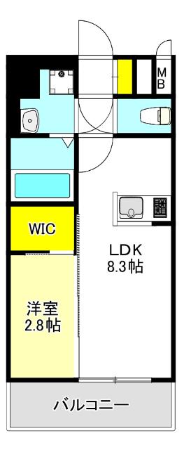 エスリード　ザ・レーヴ大阪（1001） 間取り図画像