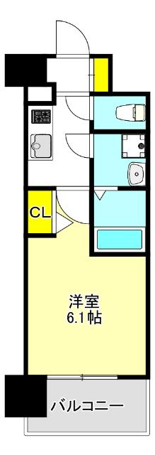 エスリード　ザ・レーヴ大阪（803） 間取り図画像