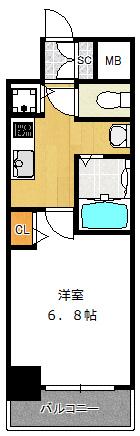 大阪市北区天神西町マンション 間取り図画像