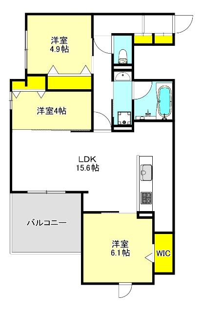 ココルトリシア（101） 間取り図画像
