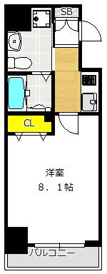 MSR梅田EAST（303） 間取り図画像