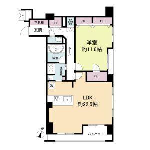 グレンパーク梅田北 間取り図画像