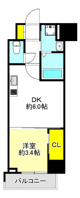 セレニテ谷町四丁目アリエ（207） 間取り図画像
