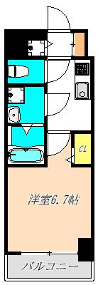 エスリード大阪上本町グリーズ（1404） 間取り図画像
