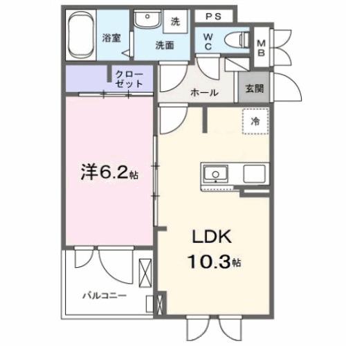 ラフィナート　ナガタ（201） 間取り図画像