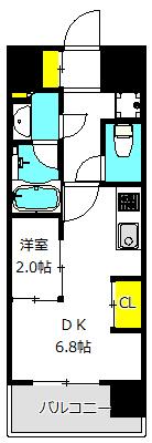 コンフォリア・リヴ南森町Q（402） 間取り図画像