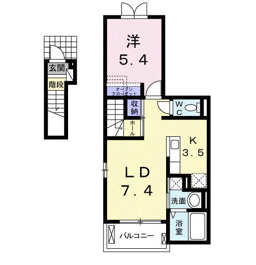 プラザ九源Ⅱ（206） 間取り図画像